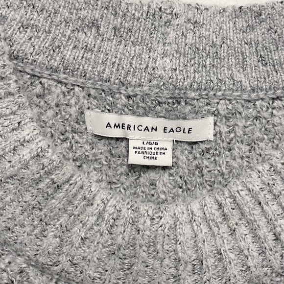 American Eagle Oversized Softest Crew Neck Sweater in Grey - Picture 6 of 7